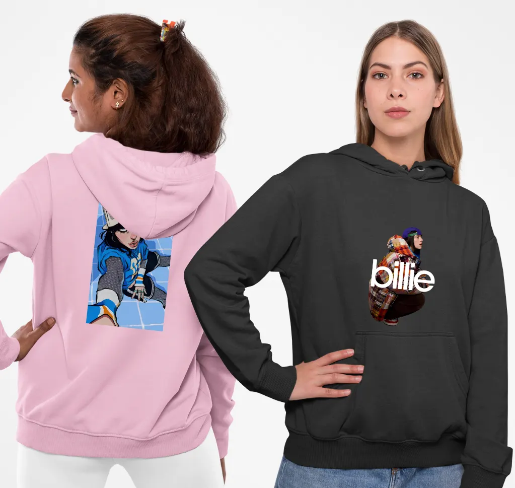 Billie Eilish Anime Portrait Hoodie