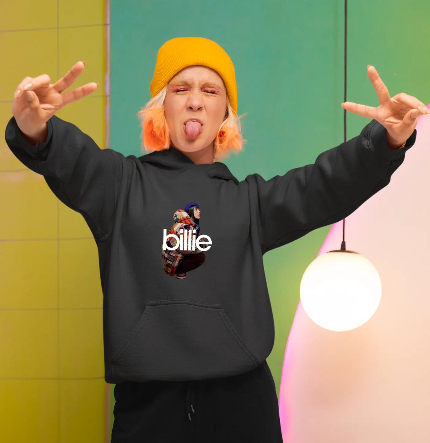 Billie Eilish Anime Portrait Hoodie