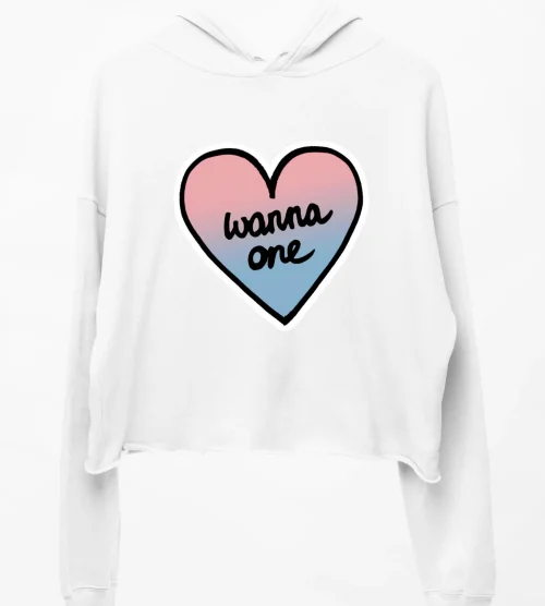 Wanna One Classic Logo Cropped Hoodie